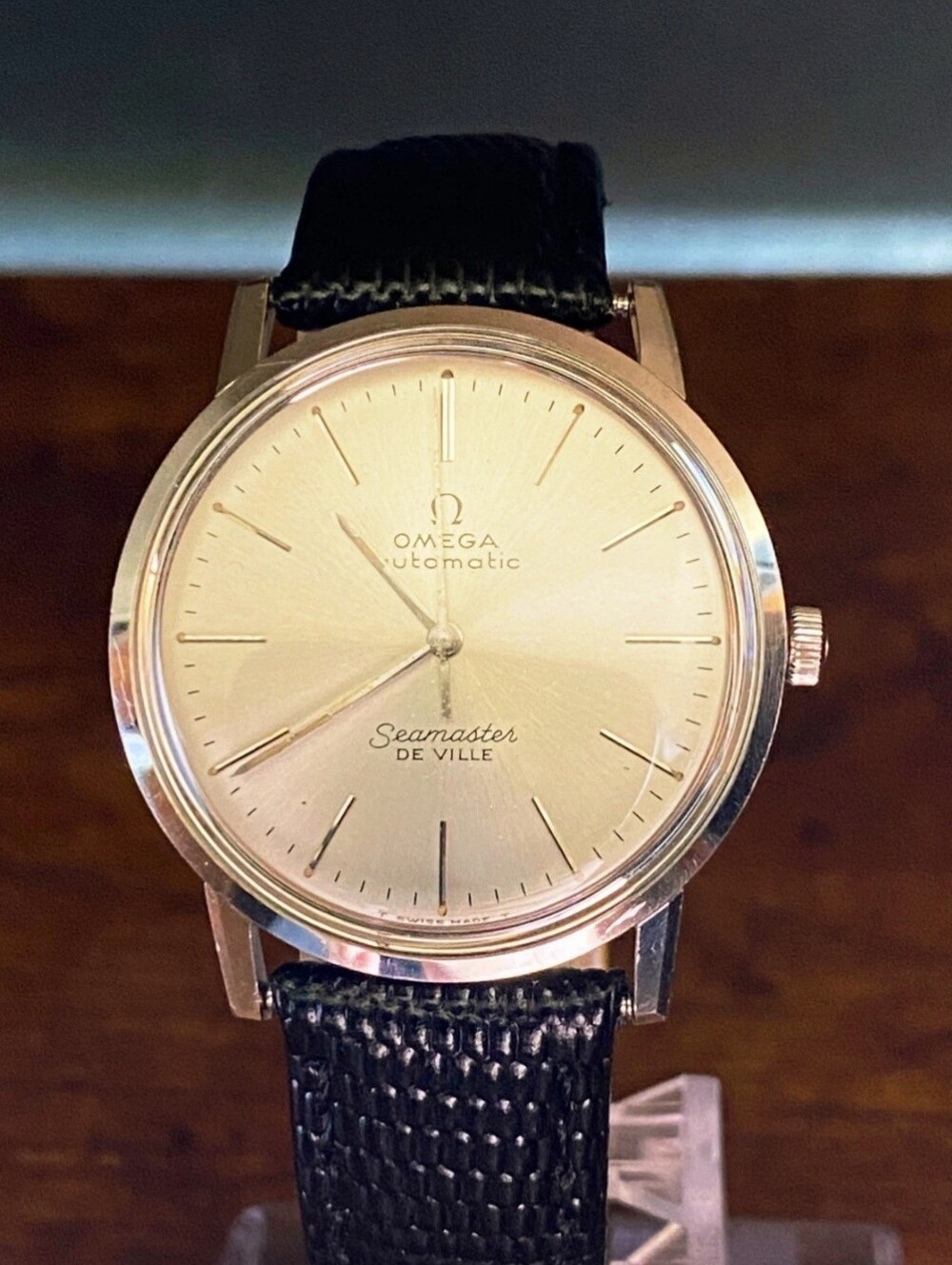 Omega Seamaster De Ville Automatic Watch - Silver Dial, Black Strap